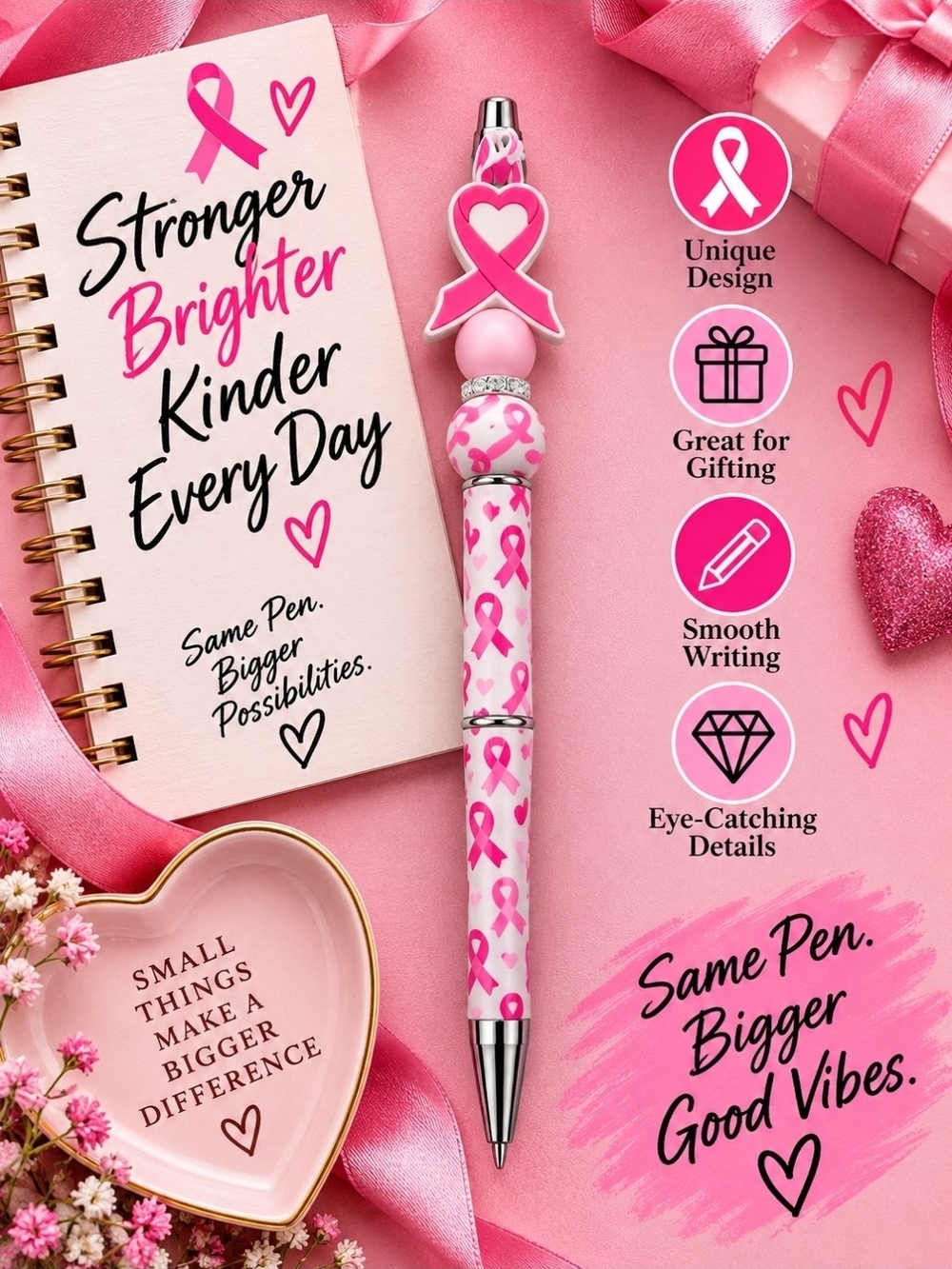 Pink Ribbon Awareness Ballpoint Pen!!